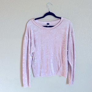 FREE PEOPLE Milan Oversized Crushed Velvet WE THE FREE Layering Sweater, sz XS